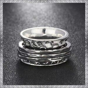 Sun and Moon Boho Spinner Ring #1207